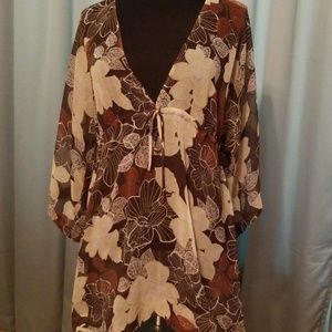 Sheer tunic/bathing suit coverup/dress